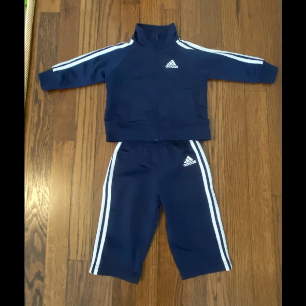 💙adidas • blue track suit • 6 mos • EUC - Picture 1 of 3